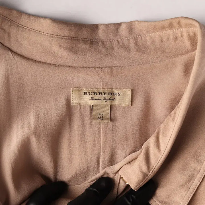 [BUNJANG] Burberry 100% Silk Belted Long Trench Dress / 버버리 실크 100% 트렌치 디자인 벨티드 롱 원피스