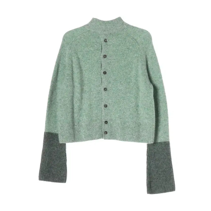 [BUNJANG] UMAMUNG 24FW Baby Alpaca Color Block Pullover Knit Sweater Misty Garden / 우마뭉 24FW 베이비 알파카 컬러 블록 풀오버 니트 스웨터 미스티가든