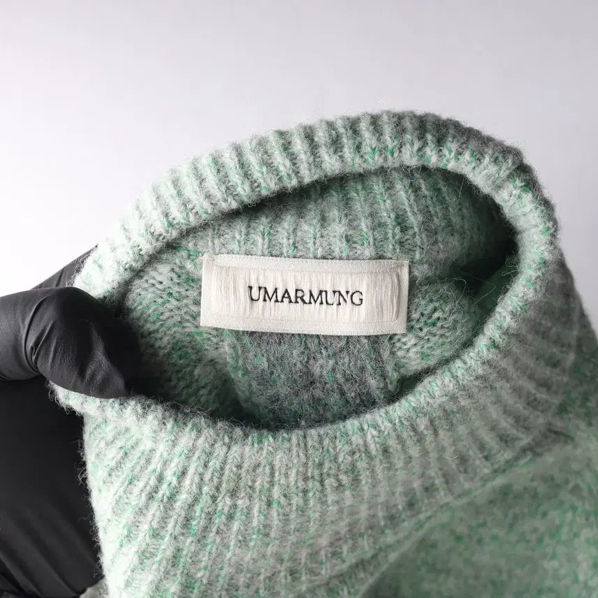 [BUNJANG] UMAMUNG 24FW Baby Alpaca Color Block Pullover Knit Sweater Misty Garden / 우마뭉 24FW 베이비 알파카 컬러 블록 풀오버 니트 스웨터 미스티가든
