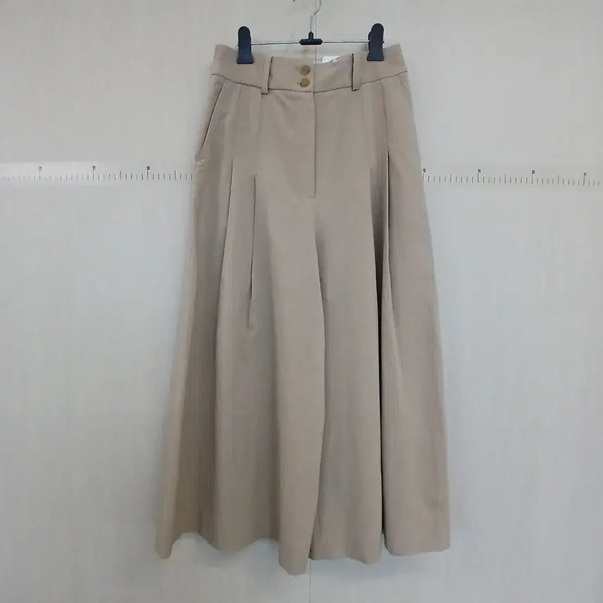 [BUNJANG] A+G Beige Pleated Wide Pants / A+G 베이지 플리츠 와이드 팬츠
