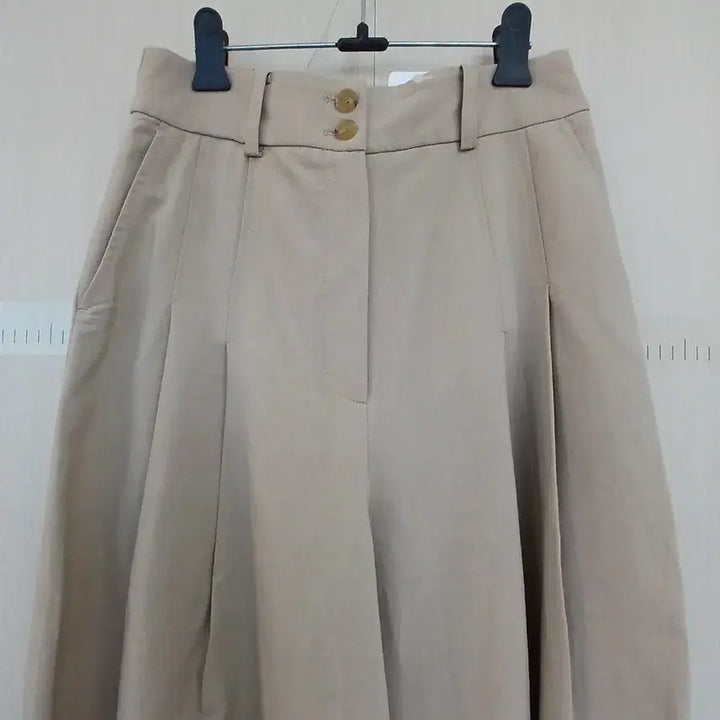 [BUNJANG] A+G Beige Pleated Wide Pants / A+G 베이지 플리츠 와이드 팬츠