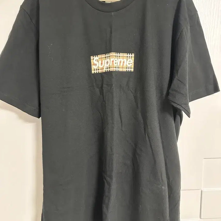 [BUNJANG] Supreme Burberry Box Logo T-Shirt / 슈프림 버버리 박스로고 티셔츠L