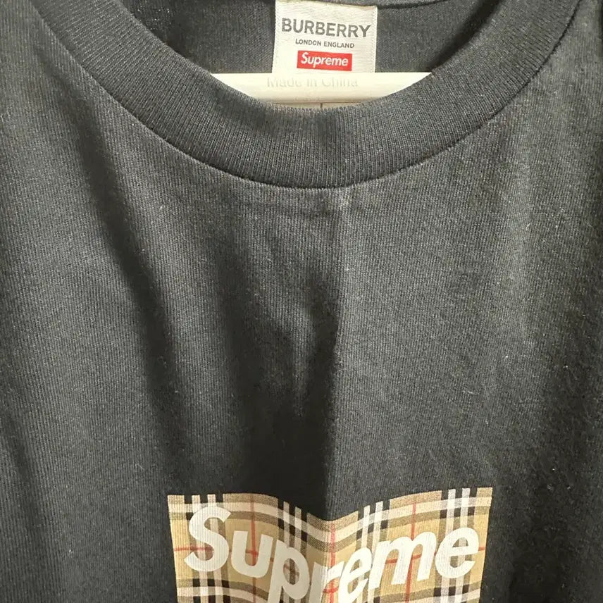 [BUNJANG] Supreme Burberry Box Logo T-Shirt / 슈프림 버버리 박스로고 티셔츠L