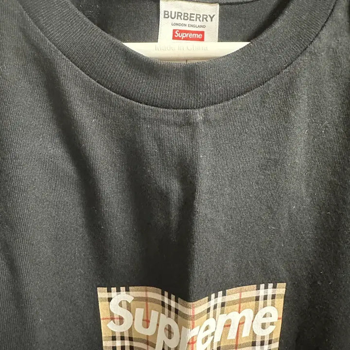 [BUNJANG] Supreme Burberry Box Logo T-Shirt / 슈프림 버버리 박스로고 티셔츠L