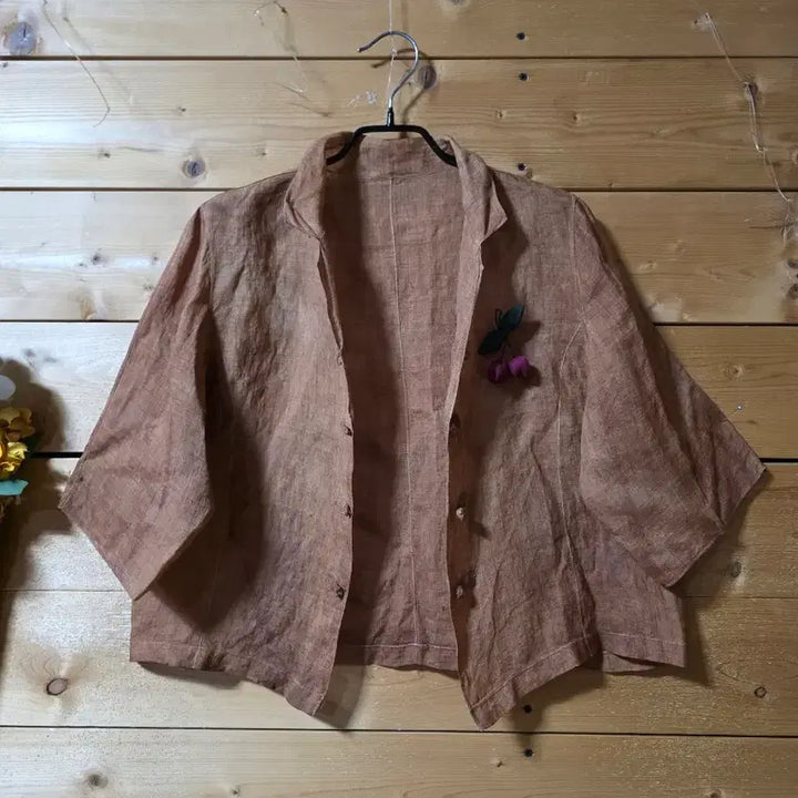 [BUNJANG] Natural Dye Ramie Shirt Jacket / 천연염색 모시셔츠겸자켓. (코사지 코디용입니다