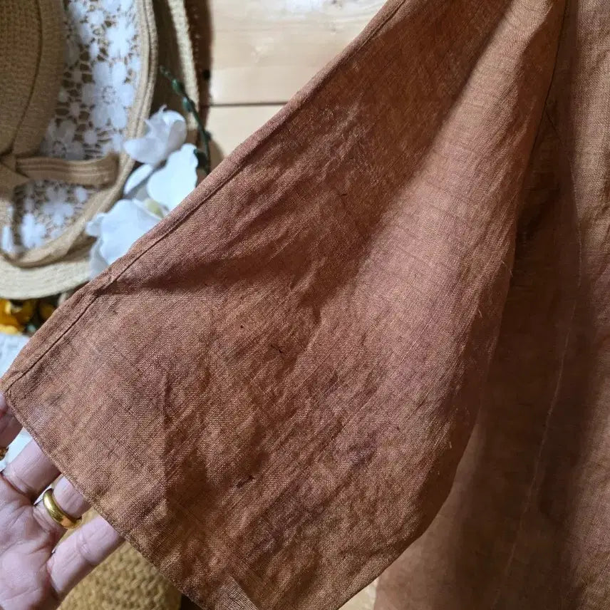 [BUNJANG] Natural Dye Ramie Shirt Jacket / 천연염색 모시셔츠겸자켓. (코사지 코디용입니다