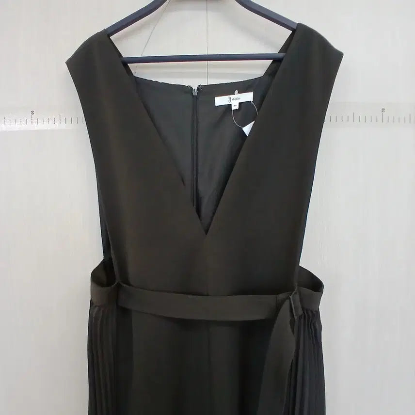 [BUNJANG] Gstudio Black Pleated Bustier Dress Belt Set / gstudio 블랙 플리츠 뷔스티에 원피스 벨트 세트