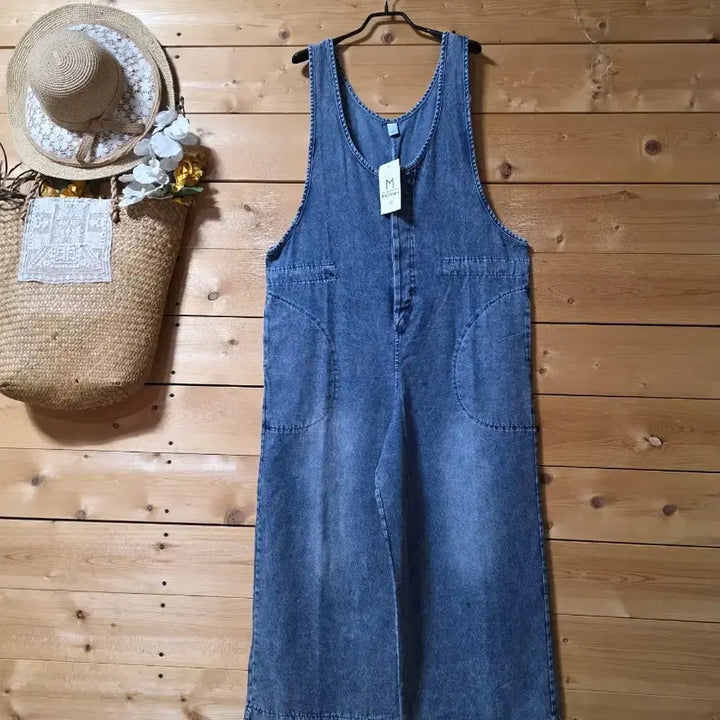 [BUNJANG] Unused Cotton Jumpsuit Pants / 미사용.  청점프슈트바지