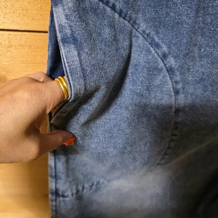 [BUNJANG] Unused Cotton Jumpsuit Pants / 미사용.  청점프슈트바지