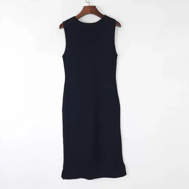 [BUNJANG] YUMER Long Sleeveless Knit Dress 2 / 유메르 롱 민소매 니트원피스 2