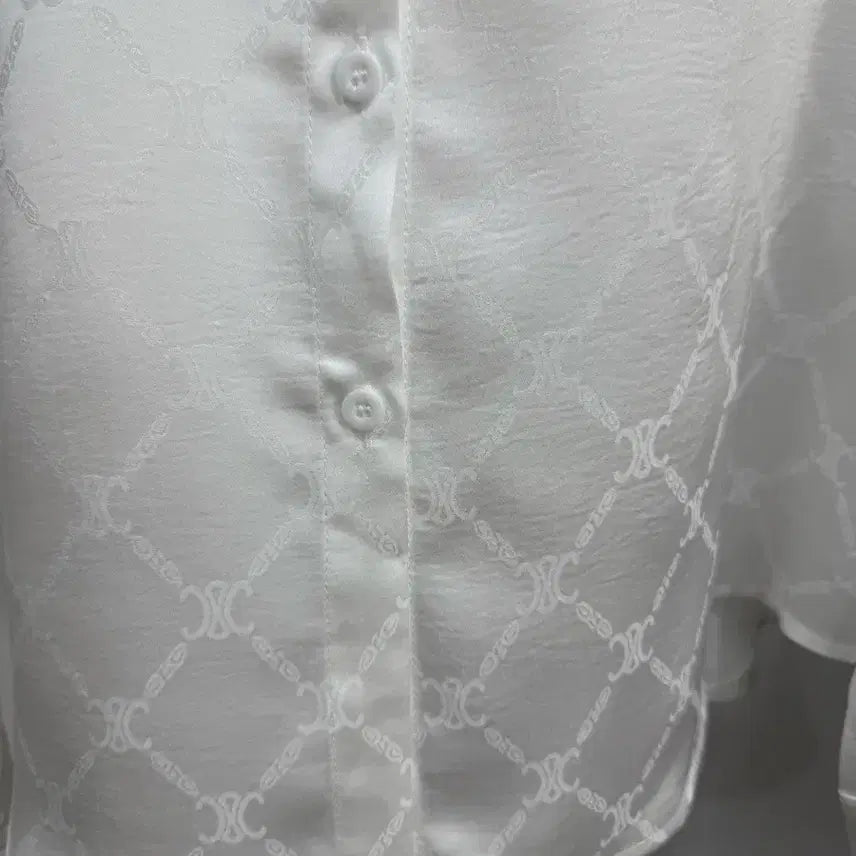 [BUNJANG] White Silk Blouse (Belt Not Included) / 화이트 실크 남방 77까지 벨트미포함