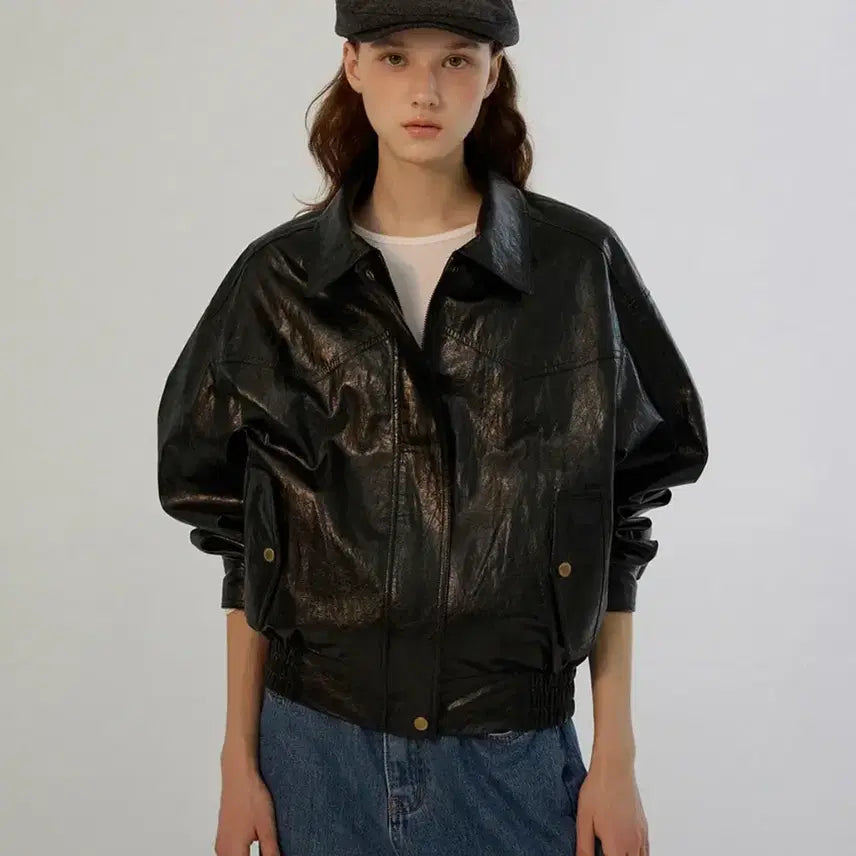 [BUNJANG] Somewhere Better Leather Jacket Black / 썸웨어버터 레더자켓 블랙 팝니다.
