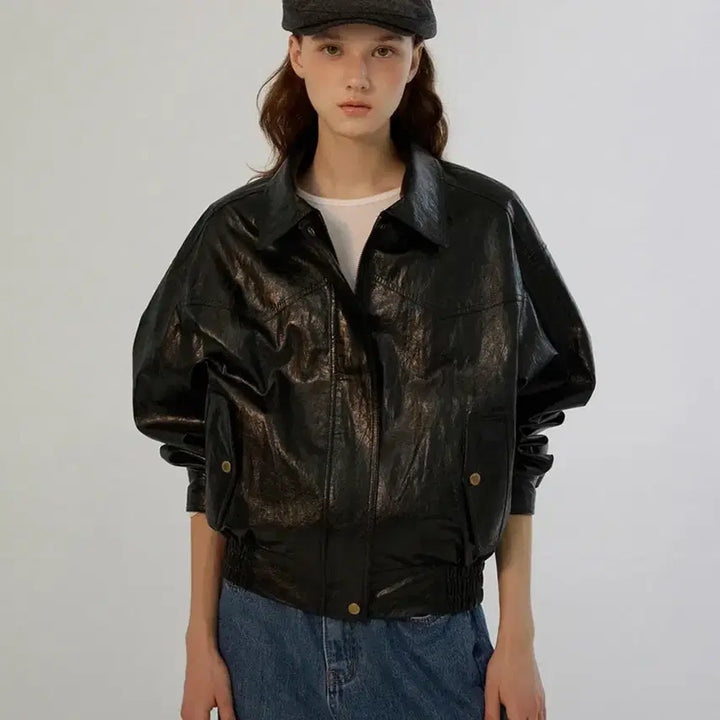 [BUNJANG] Somewhere Better Leather Jacket Black / 썸웨어버터 레더자켓 블랙 팝니다.