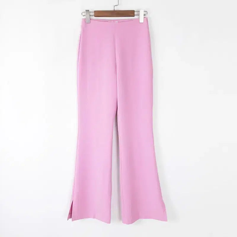 [BUNJANG] K-DABA High-Waist Slit Hem Slacks (Size S) / K-DABA 하이웨스트 밑단트임 슬랙스 S