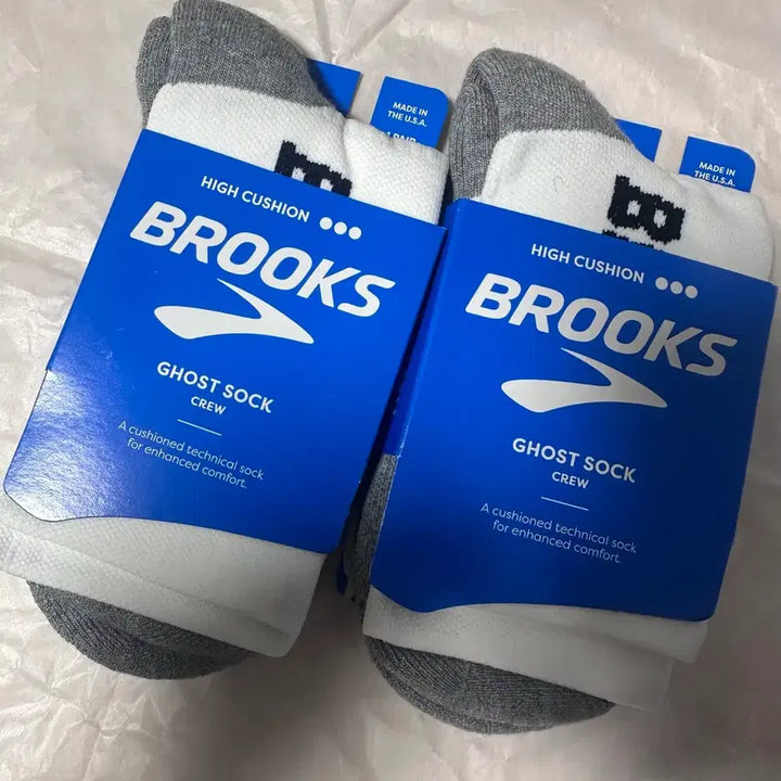 [BUNJANG] Brooks Running Ghost Crew Socks (2-Pack) / 브룩스 러닝 양말, 크루 양말