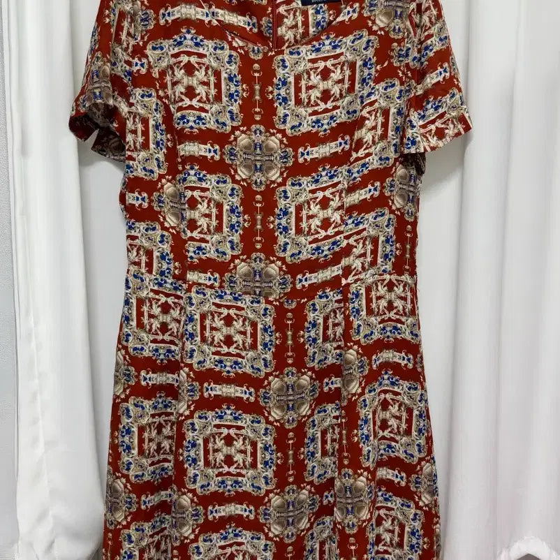 [BUNJANG] Ladybren Brick Pattern Short Sleeve Mini Dress / 레이디브렌 브릭 패턴 원피스