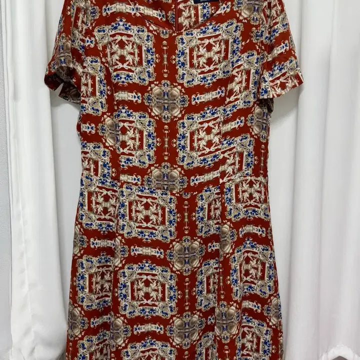 [BUNJANG] Ladybren Brick Pattern Short Sleeve Mini Dress / 레이디브렌 브릭 패턴 원피스