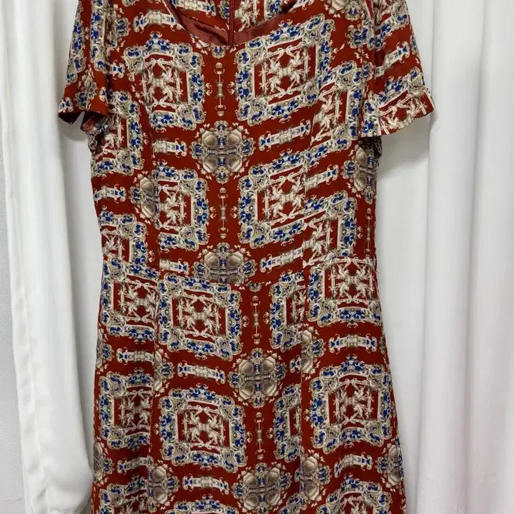 [BUNJANG] Ladybren Brick Pattern Short Sleeve Mini Dress / 레이디브렌 브릭 패턴 원피스