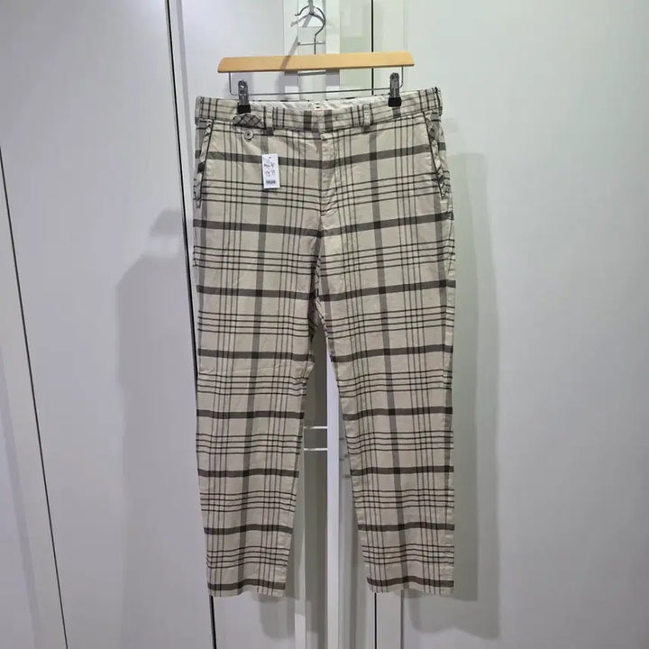 [BUNJANG] Louis Castel Beige Check Slacks / 루이카스텔 베이지 체크 바지 슬랙스