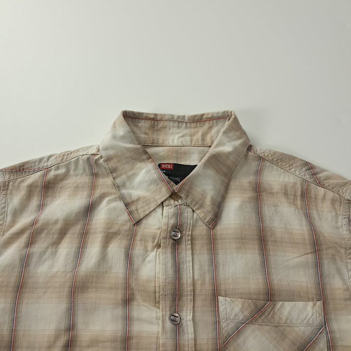 [BUNJANG] Diesel 90s Hong Kong Edition Vintage Check Short-Sleeve Shirt / CK492 L 디젤 90s 홍콩판 빈티지 체크 반팔 셔츠 남방