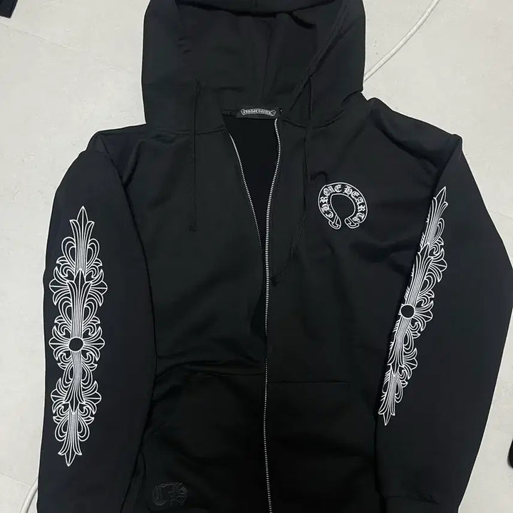 [BUNJANG] Chrome Hearts Horseshoe Zip-Up Hoodie Black / 크롬하츠 홀스슈 후드집업 블랙
