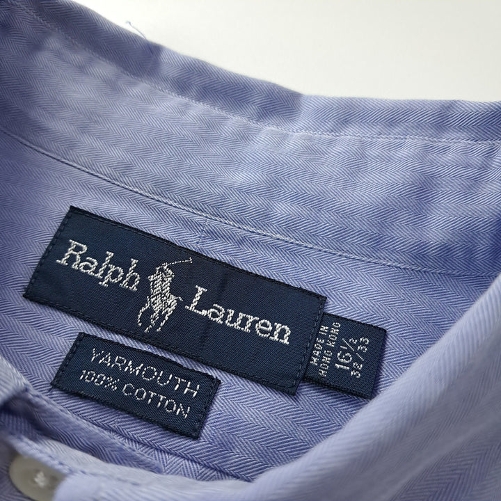 [BUNJANG] Polo Ralph Lauren 90s Yarmouth Herringbone Light Blue Shirt / CK498 L 폴로 90s 홍콩판 헤링본 라이트블루 셔츠 남방