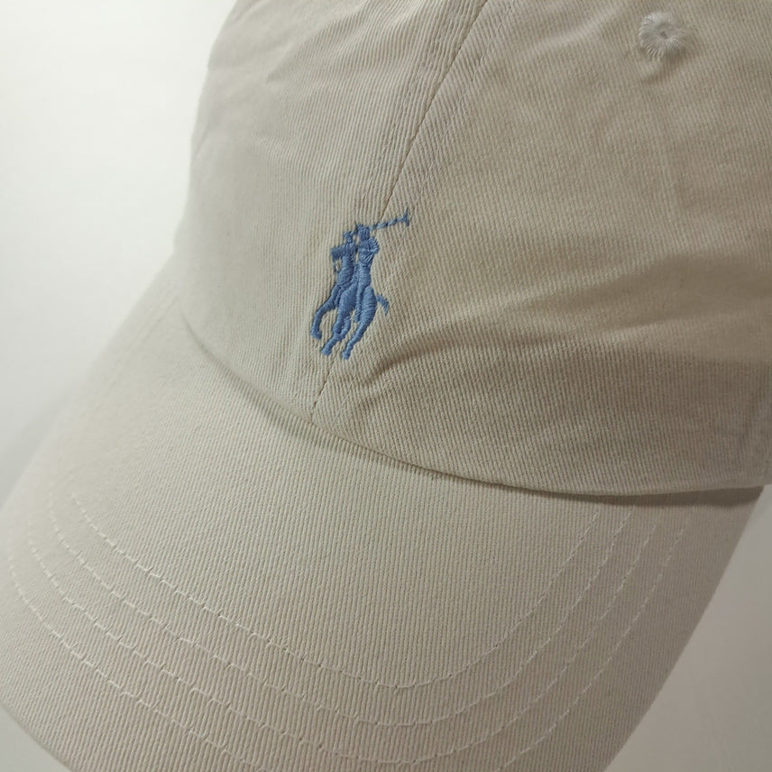 [BUNJANG] Polo Ralph Lauren Sky Blue Pony Cream White Cotton Cap / CK500 폴로 스카이블루 포니 크림화이트 볼캡 모자