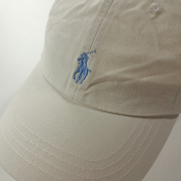 [BUNJANG] Polo Ralph Lauren Sky Blue Pony Cream White Cotton Cap / CK500 폴로 스카이블루 포니 크림화이트 볼캡 모자