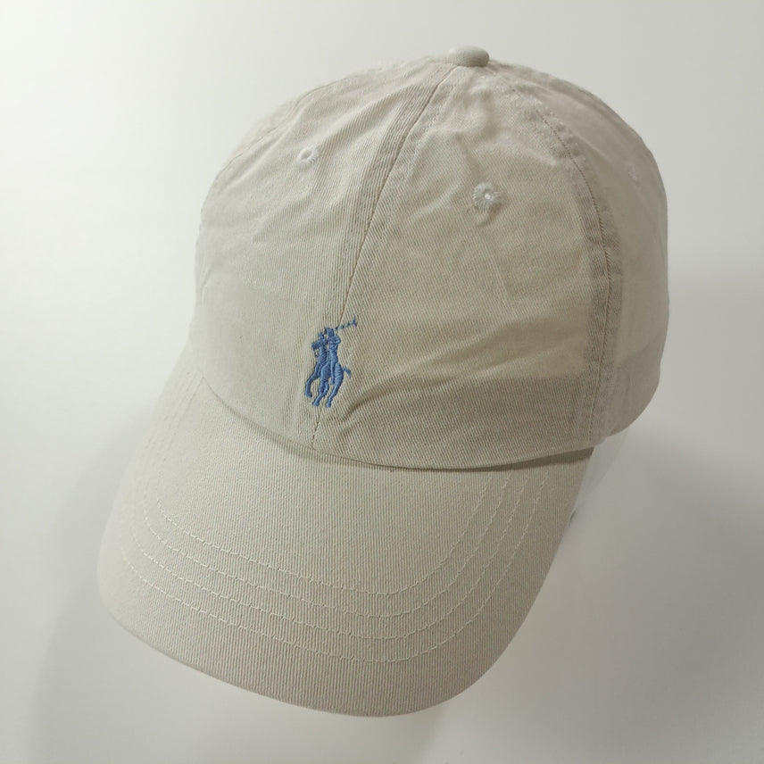 [BUNJANG] Polo Ralph Lauren Sky Blue Pony Cream White Cotton Cap / CK500 폴로 스카이블루 포니 크림화이트 볼캡 모자