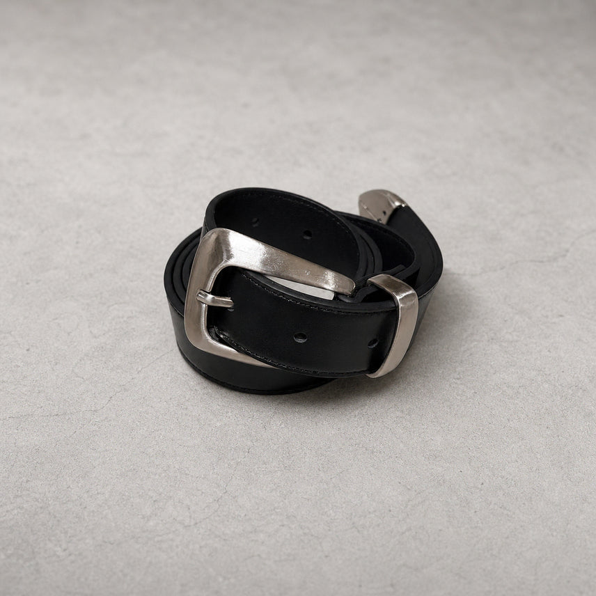 [BUNJANG] Elmood European Western Belt Satin Black / [2 size] 엘무드 유러피안 웨스턴 벨트 새틴 블랙