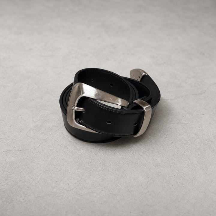 [BUNJANG] Elmood European Western Belt Satin Black / [2 size] 엘무드 유러피안 웨스턴 벨트 새틴 블랙