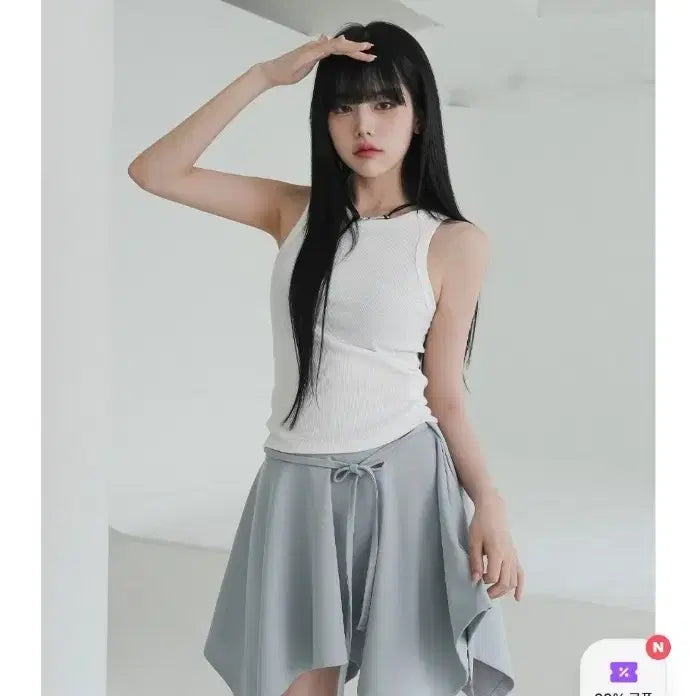 [BUNJANG] Binaryone Asymmetrical Skirt / 바이너리원 뮤오 언발스커트