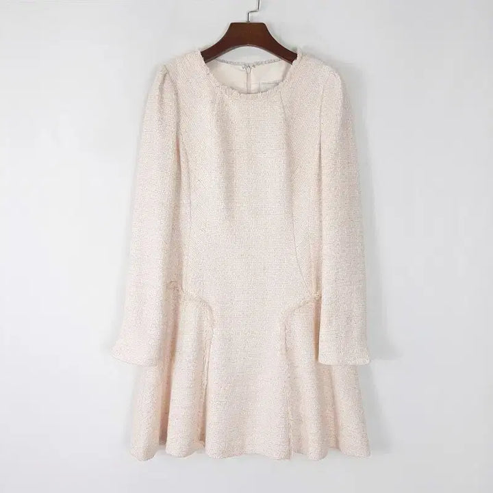 [BUNJANG] Satin Line Tweed One-Piece Dress / 샤틴 라인 트위드원피스  95