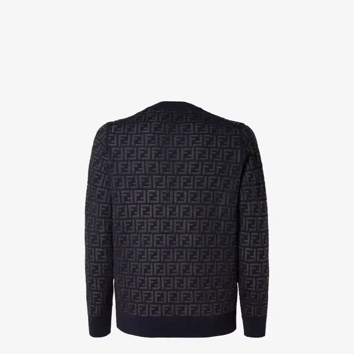 [BUNJANG] Fendi FF Logo Black Knit Wool Blend Sweater / (백화점판) 펜디 FF로고 블랙 니트