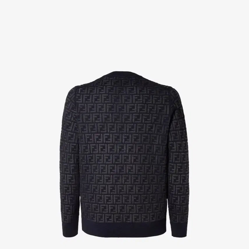 [BUNJANG] Fendi FF Logo Black Knit Wool Blend Sweater / (백화점판) 펜디 FF로고 블랙 니트