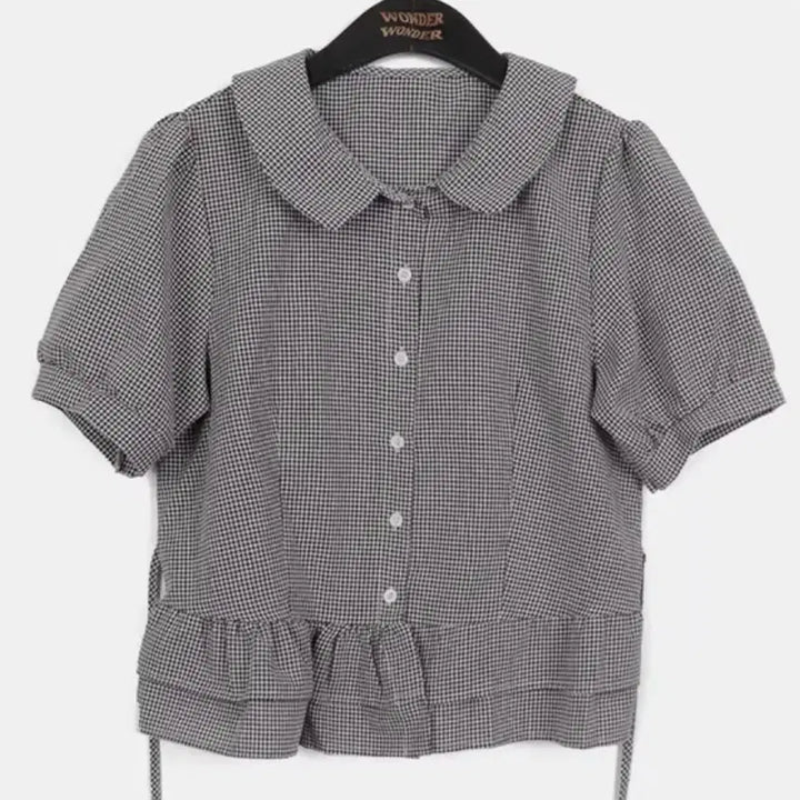 [BUNJANG] Ablie Kara Frill Puff Blouse Shirt / 에이블리 카라 프릴 퍼프 블라우스 셔츠