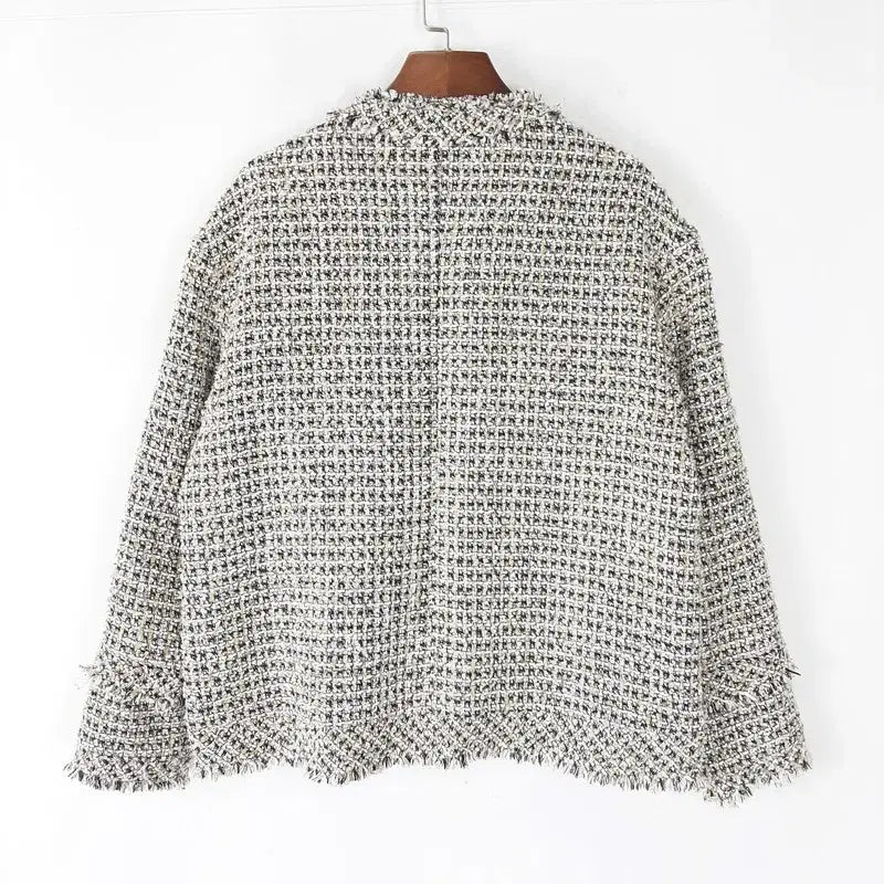 [BUNJANG] Rian New York Zip-Up Tweed Jacket / 리안뉴욕 집업 트위드자켓 95