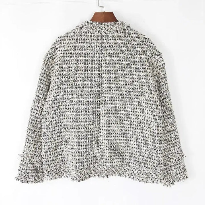[BUNJANG] Rian New York Zip-Up Tweed Jacket / 리안뉴욕 집업 트위드자켓 95