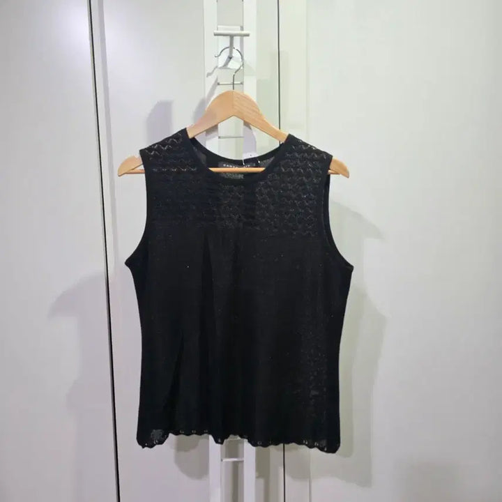 [BUNJANG] Carte Knit Black Lace Sleeveless Top / CARTE KNIT검정색 레이스 민소매
