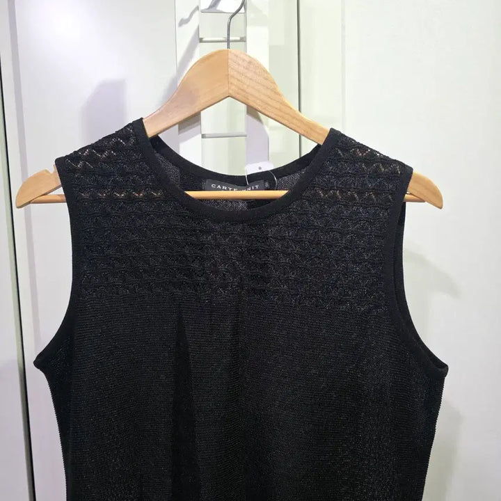 [BUNJANG] Carte Knit Black Lace Sleeveless Top / CARTE KNIT검정색 레이스 민소매