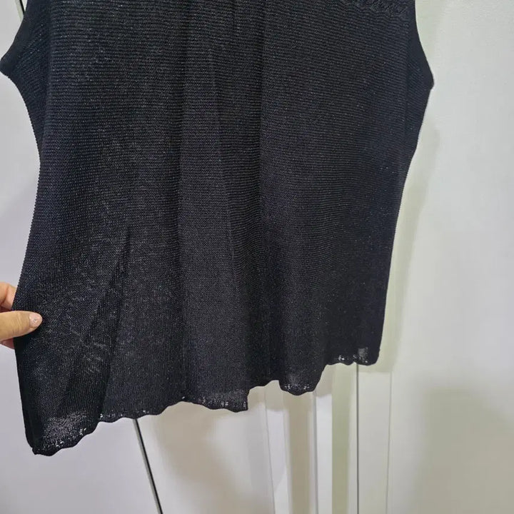 [BUNJANG] Carte Knit Black Lace Sleeveless Top / CARTE KNIT검정색 레이스 민소매