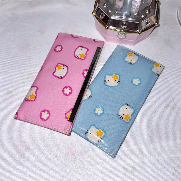 [BUNJANG] Vintage Kitty Long Wallet Pink/Blue / 희귀)고전 키티 장지갑 핑크/블루
