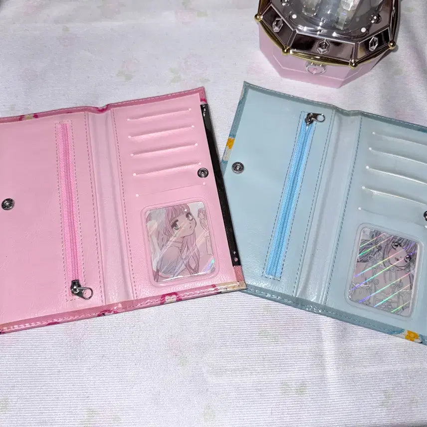 [BUNJANG] Vintage Kitty Long Wallet Pink/Blue / 희귀)고전 키티 장지갑 핑크/블루