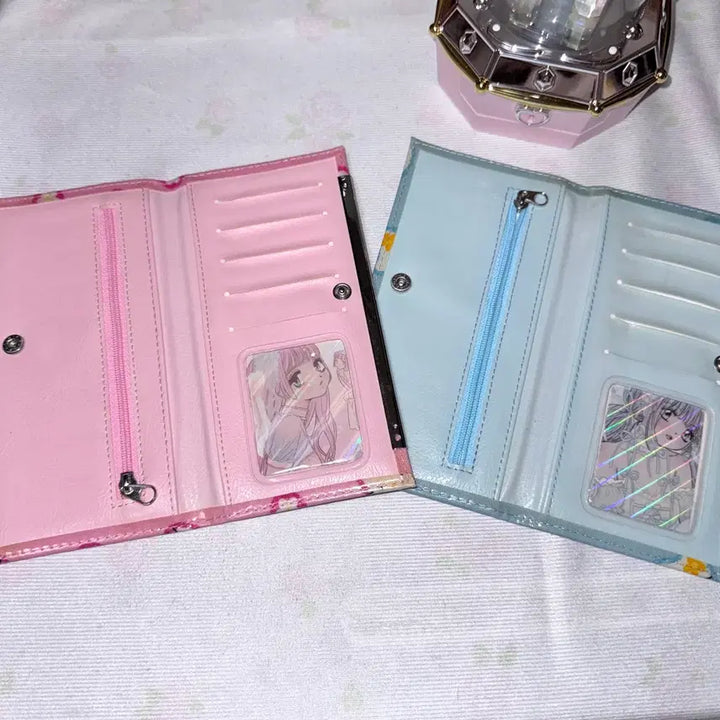 [BUNJANG] Vintage Kitty Long Wallet Pink/Blue / 희귀)고전 키티 장지갑 핑크/블루