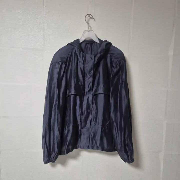 [BUNJANG] OZOC Navy Hooded Windbreaker Jacket / OZOC 네이비 후드 바람막이 88