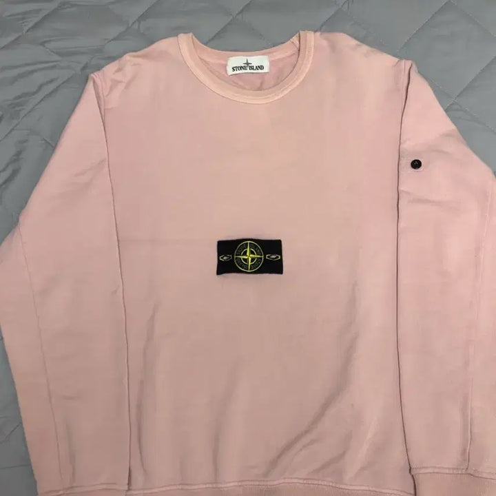 [BUNJANG] Stone Island Pink Long Sleeve Sweatshirt / [M]스톤아일랜드 핑크 맨투맨 롱슬리브