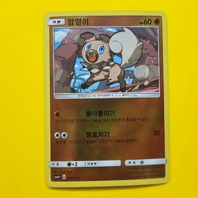 [BUNJANG] Pokemon Card Rockruff (sm4+ 055/114) / 포켓몬카드 암멍이 (sm4+ 055/114)