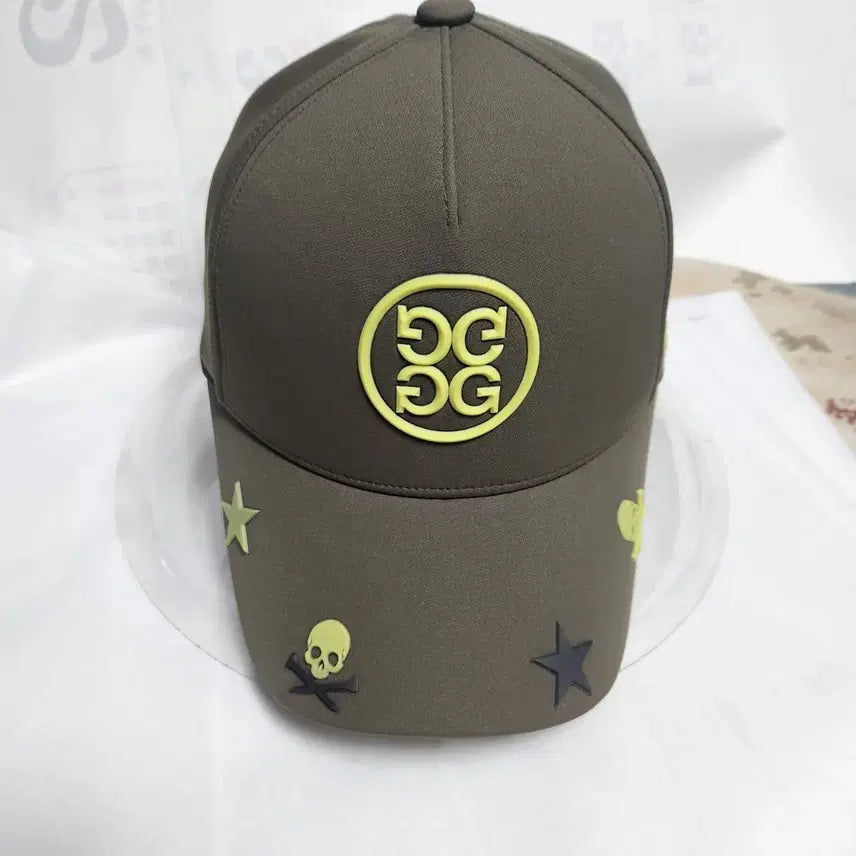 [BUNJANG] Gfore Khaki Skull Star Ball Cap / 지포어 GFORE 카키색 스컬 별 볼캡