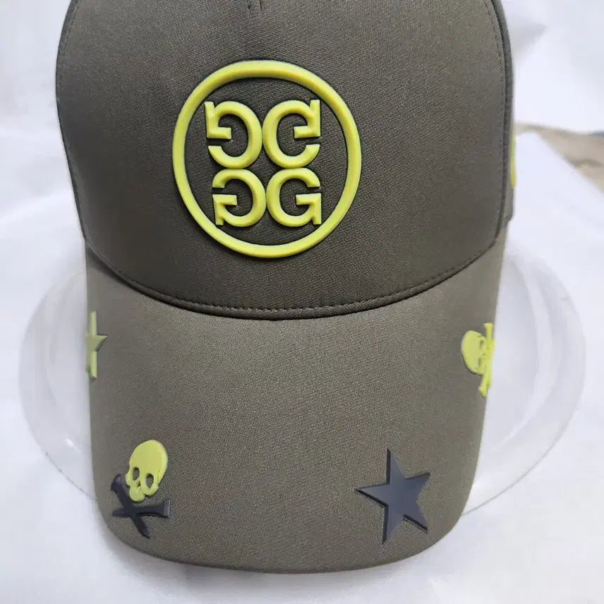[BUNJANG] Gfore Khaki Skull Star Ball Cap / 지포어 GFORE 카키색 스컬 별 볼캡