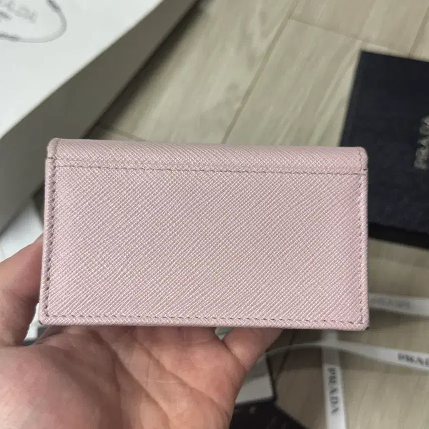 [BUNJANG] Prada Saffiano Card Holder Pink / 프라다 사피아노 카드지갑 핑크